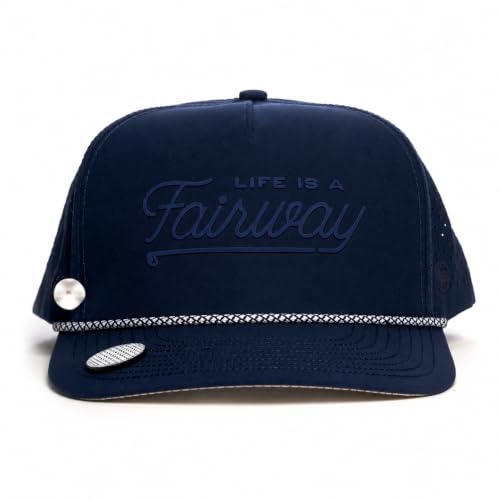 Image of BRIMZ Golf Performance Hat - Tee Holder & Magnetic Brim - Breathable Sweat & Water Resistant Golfing Snapback Cap