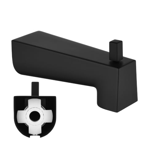 Kedra 7 Diverter Tub Spout Slip-On Black Tub Spout with Diverter