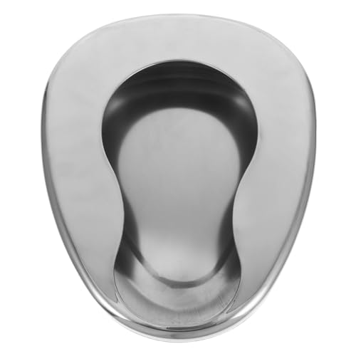Beavorty Stainless Steel Bedpan for Elderly Men and Women Heavy Duty Portable Urinal for Bedridden Patients Easy Clean Design for Home and Hospital Care
