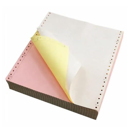 Papier coloré multi-parties sans carbone 3 plis autocopiant format 24,9 x 27,9 cm