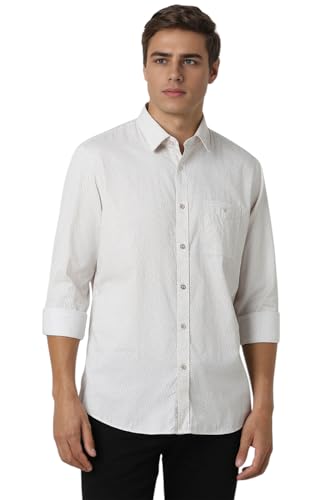 Image of Van Heusen Casual Printed Shirt for Men| Premium Cotton| Full Sleeves| Slim Fit |Breathable Fabric