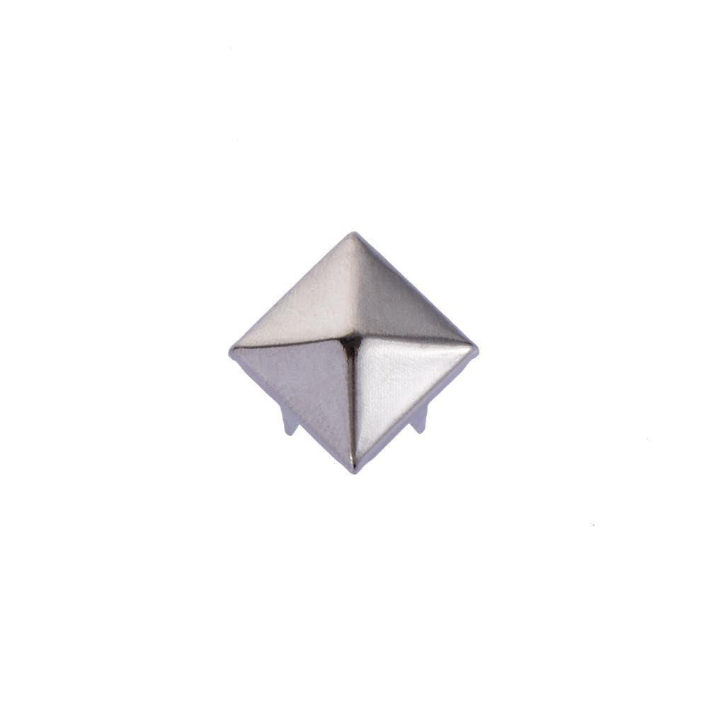 100pcs Square Pyramid Punk Rivets - 4 Claw Metal Studs For DIY Clothing, Shoes, Bags (10mm, Gold) - View #8