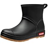 [SOARHOPE] レインしゅーず 雨靴 レインブーツ レインシューズ ながぐつ 防水シューズ ガーデンブーツ メンズ れいんしゅーず 防水靴 rain shoes おしゃれ 軽量 農作業 靴 ブラック 25.5 cm