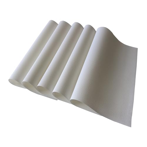 Image of Pre-cuts 18 Count White Plastic Aida Mesh Canvas Sheets, 11.8x11.8 inches, Set of 5pieces