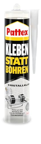 Pattex Kleben statt Bohren Kristallklar, Montagekleber für kristallklare...