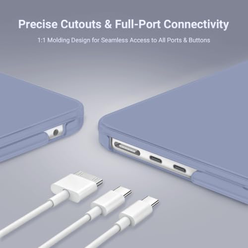 Image of MOSISO Compatible with MacBook Air 13 inch Case M5 2026 M4 2025 M3 M2 2024-2022 A3449 A3240 A3113 A2681,Hard Shell&Keyboard Cover&Screen Film&Pouch for MacBook Air 13.6 inch Case, Lavender Gray