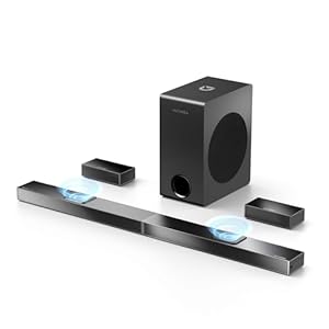 5.1.2 Soundbar Kompatibel mit Dolby Atmos, Heimkino Surround Sound System, 8“ Wireless Subwoofer, Soundbar für TV, 2 nach Oben gerichtete Treiber, 4K HDR, Nova S80 (2025 Upgraded Speakers)