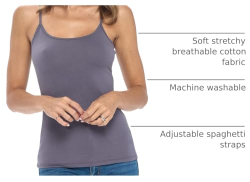 Image of Natural Uniforms Women's Camisole Tank Top-Breathable Cotton Stretch