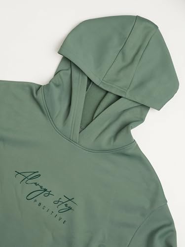 Image of TECHNOSPORT Women's Regular Fit Graphic Print Hooded Neck Full Sleeve Technowarm+ Sweatshirt for Casual & Regular Use
