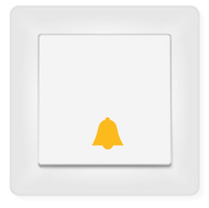 Pack of 6 Bells Sticker Symbol Sticker Decal (RPMs4/1) (Golden Yellow, 15 mm) - Image 4
