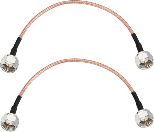 Superbat TV Coax Cable 12 inches Slim Coax 75 Ohm RG179 with F-Type Connectors for TV, Satellite & Antenna Cable 2-Pack
