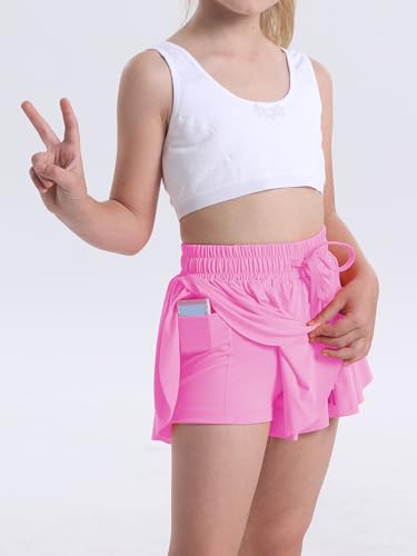 Image of Flowy Shorts for Teen Girls Athletic Running Youth Butterfly Shorts