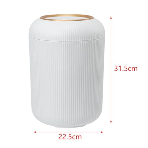 Milageto Papierkorb, Papierkorb, vielseitiger, süßer Abfalleimer, Schreibtisch-Mülleimer für Schreibtisch, Arbeitszimmer, Badezimmer, Waschtisch, Weiß – Bild 8
