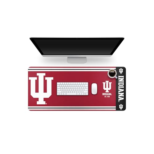 FOCO NCAA Official Established Primary Logo Wordmark Home Office Desk Pad Mouse Pad Mat 35" x 16" (Indiana Hoosiers, Indiana Hoosiers)