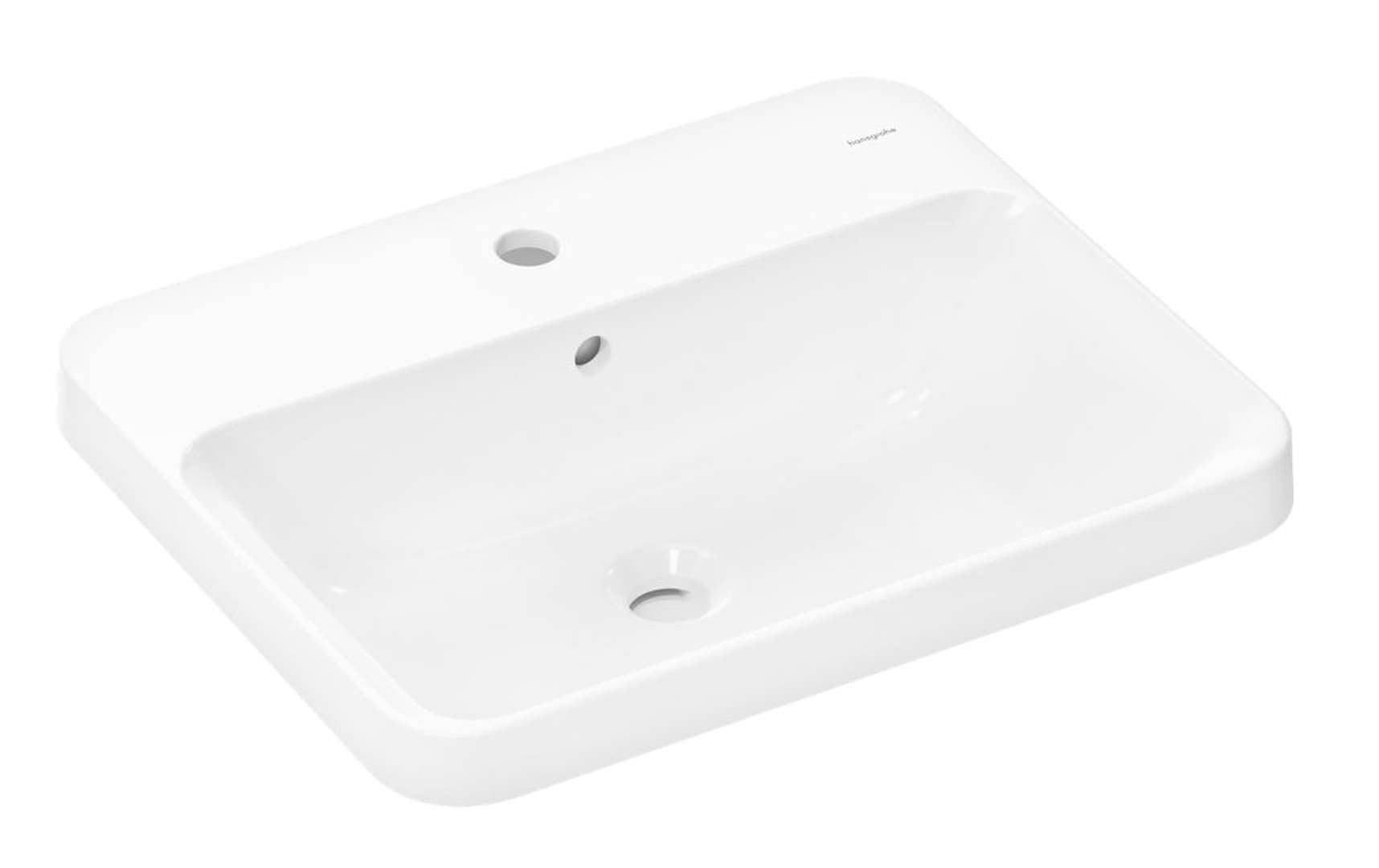 hansgrohe Xuniva Q lavabo encastré, avec trop-plein, 1 trou pour robinet, 550x450mm, blanc, 60162450