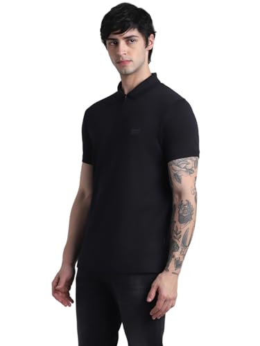 Jack&Jones Men's Slim Fit Black Polo - Image 4
