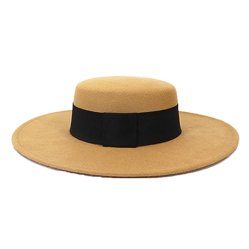 Chapeau fedora français femme grand bord chapeau derby laine