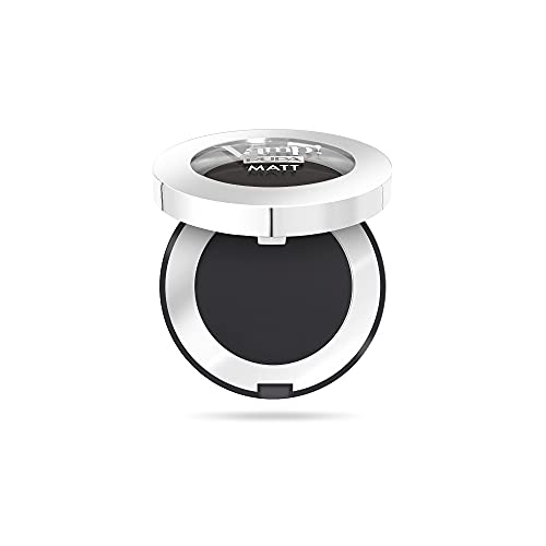 Pupa Milano Vamp! Matt Eyeshadow - Matt Effect Compact Eyeshadow - High Blendability - Intense Color - Soft Textured - Gives Eyes A Deep And Sophisticated Look - 060 Deep Black - 0.088 Oz