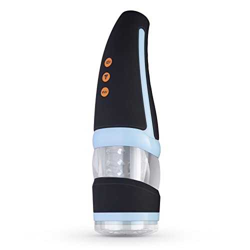 Masturbateur automatique vibrant et rotatif avec adaptateur