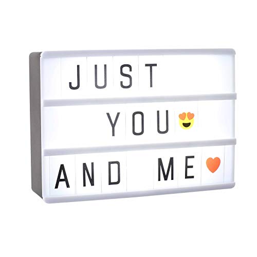 Lightbox - Caja de luz con letras LED (formato A6, para mesa, decoración, caja de luz, soporte de pared)