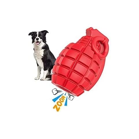 Squeaky Dog Toy, Durable Natural Rubber Interactive Dog Toys for Medium and Large Breed Dogs Cover