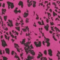 Calvin Klein Print Matte Jersey V-Neck Dress with Gold V-Bar and Side Ruching - Image 4