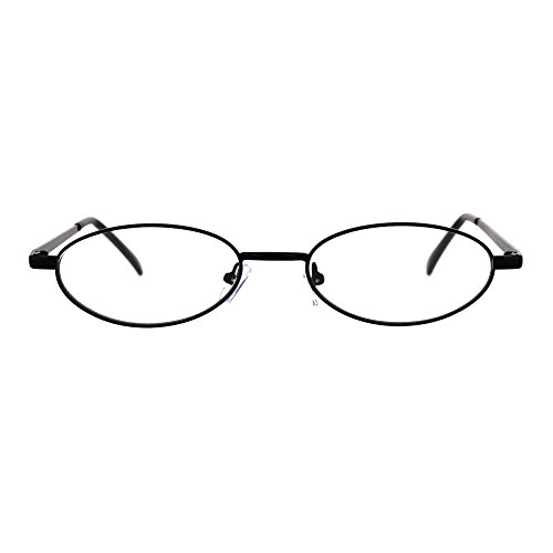PASTL Clear Lens Glasses Skinny Oval Metal Frame Unisex Eyeglasses UV 4002