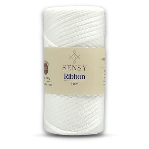 Sensy Premium 4mm - 109 Yards 100% Polypropylene Macrame Ribbon, Crochet Bag Cord, Thread for...