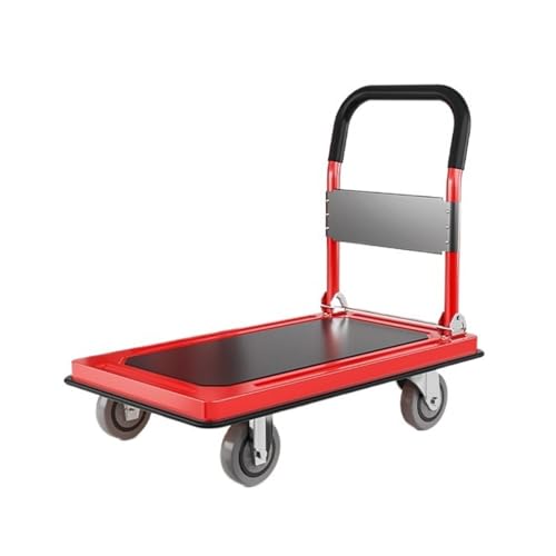 Ciężki wózek z platformą Du, stalowy wózek na kółkach, składany wózek ręczny do przenoszenia towarów, wytrzymała przyczepa trans do użytku domowego i magazynowego