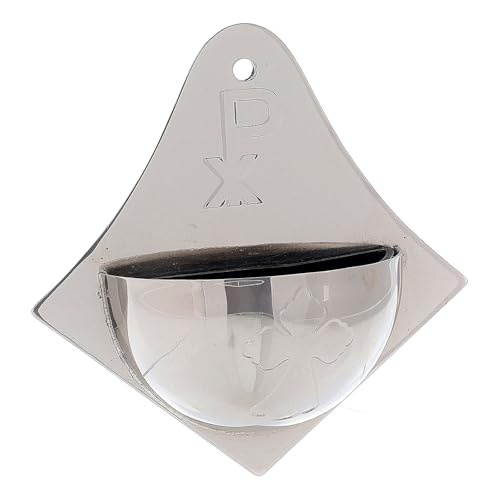 Holyart Acquasantiera Ottone Argentato XP 10x10 cm