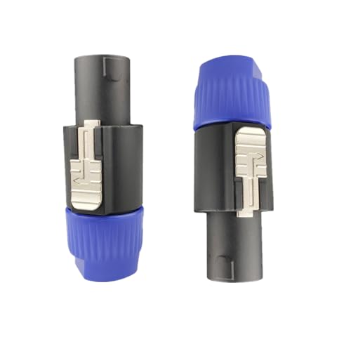 2 Pcs Speakon 4-Pole Male to 1/4 TS Female Adapters 1cm Cable Indoor Audio Connectivity Compatible with Amplifiers Loudspeakers & Mixers Secure Pro Audio Adapters for Stage & Studio