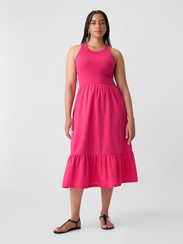 Image of Gap Women's Mixed Media Midi Dress