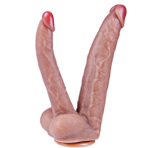 Dildo Doble De 26 Cm, Doble Penetración Vaginal Y Anal, Dildo Realista Con Base De Succión Potente, Dildo G-Spot De Silicona, Plug Vaginal Y Anal Xxl Grueso, Adecuado Para Parejas Lesbianas Dildo Doble De 26 Cm, Doble Penetración Vaginal Y Anal, Dildo Realista Con Base De Succión Potente, Dildo G-Spot De Silicona, Plug Vaginal Y Anal Xxl Grueso, Adecuado Para Parejas Lesbianas