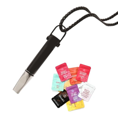 Breathing Necklace with Resistance, Breathlace with Fruit Flavour Cotton Core, Portable Breathing Necklace with Air Filter, for Habitual Breath Practice, Anxiety Relief Breathing Tool ﻿