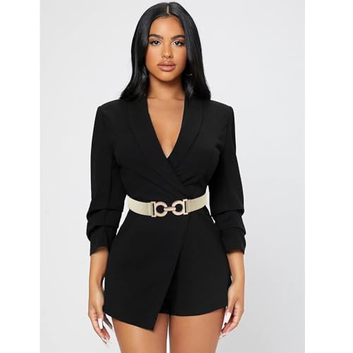 Glamorstar Stretchy Skinny Belts for Women Elastic Vintage Waist Belts for Dresses2