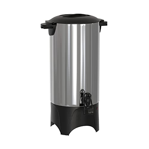 Krollen Industrial 46 Cup (230 oz.) Stainless Steel Single Wall Coffee Urn - 120V, 1000W, for Catering, Restaurant, Buffet