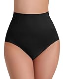 WOWENY Soft Shapewear Damen Miederhose Bauchweg Figurformender Miederslip Unterwäsche weicher und bequemer Body Shaper für Frauen,Schwarz,XXL