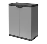 Photo Gallery buystar armadio basso 2 ante da esterno 68x40x85h cm, ripiano interno e maniglie - sistema a incastro, senza viti, idrorepellente, robusto, anti odore, lavabile, da interno, garage - made in italy Photo Gallery buystar armadio basso 2 ante da esterno 68x40x85h cm, ripiano interno e maniglie - sistema a incastro, senza viti, idrorepellente, robusto, anti odore, lavabile, da interno, garage - made in italy