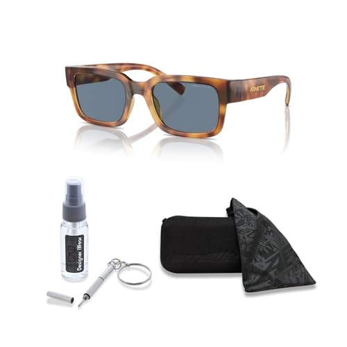 ARNETTE Big Flip AN4343 Rectangle Sunglasses for Men +BUNDLE with ACCESSORY EYEWEAR KIT2