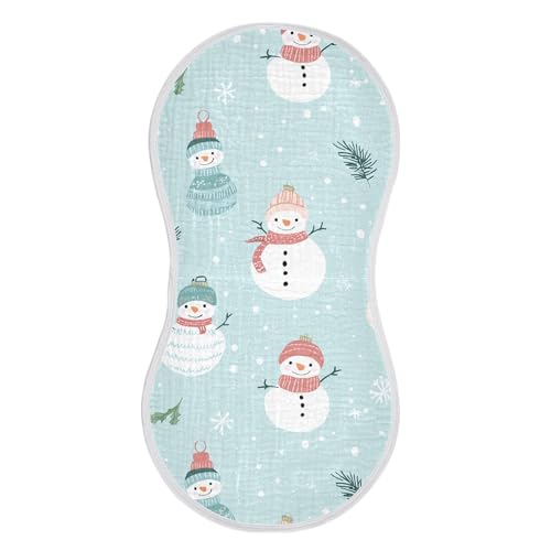 2 Pack Baby Burp Cloths, Soft Absorbent Burping Cloths for Babies, Cotton Milk Spit Up Rags, Large Size for Newborns, Baby Boys and Girls (Festive Cartoon Print)