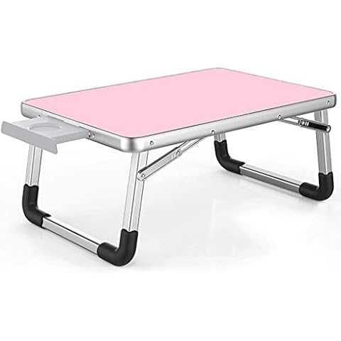 Contempo Views Laptop Bed Desk Table Foldable Tray -Use on The Coach, Floor, Bed - Reading, Writing, Drawing, Computing, Eating (Pink) Cover
