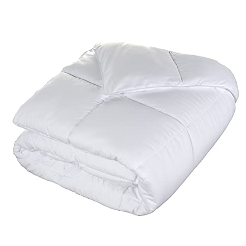 Superior Brushed Microfiber Solid Comforter, Down Alternative Bedding, Reversible, Medium Weight,...