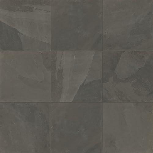 Daltile Natural Stone Slate 12" x 12" in Natural Cleft Brazil Black (6