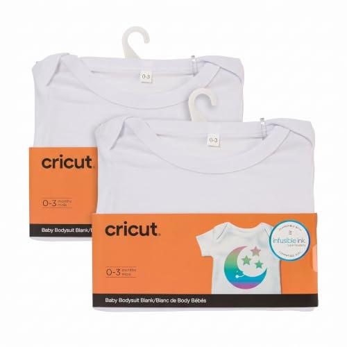 Cricut womens Baby Bodysuit BLANK BODY SUIT 0 3 MONTH, White, 0-3 Months US, 1 Count (Pack of 2) - image 1