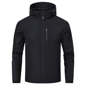 Mens Waterproof Jacket Men’s Outdoor Jackets Lightweight Rain Coat Packable Windproof Softshell Hiking Camping