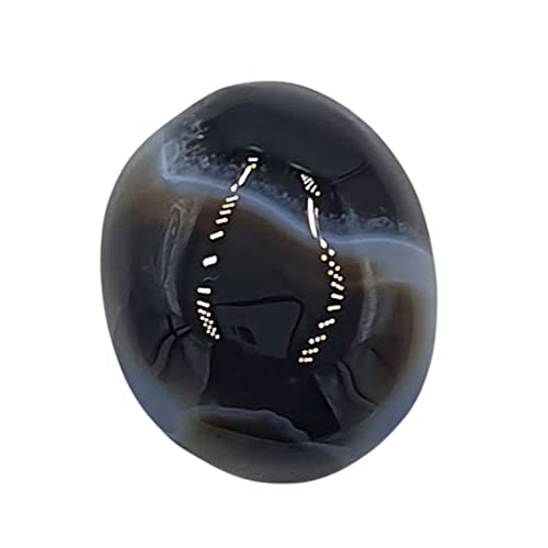 Sulemani Kala Hakik Akik ovale de 34,50 carats pour bijoux en pierre rare noire