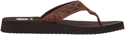 Yellow Box Women's Benji Wedge Sandal, Dk Brown, 7 M Us #TOP5