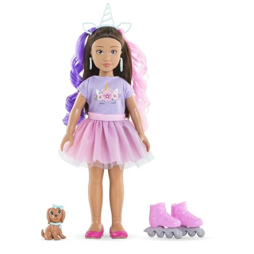 Corolle Girls - Coffret Luna Licorne, poupée Mannequin, 28cm, 4 Accessoires, dès 4 Ans, 9000600250