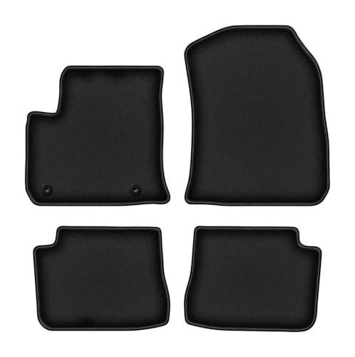Tapis en velours noir Durban avec dessous caoutchouc pour DS3 Crossback