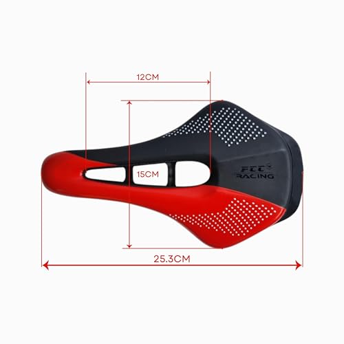 Image of FCC Racing Bicycle Saddle FRS 02 Comfortable, Lightweight, PU Leather Bike Seat for MTB & Road Bikes